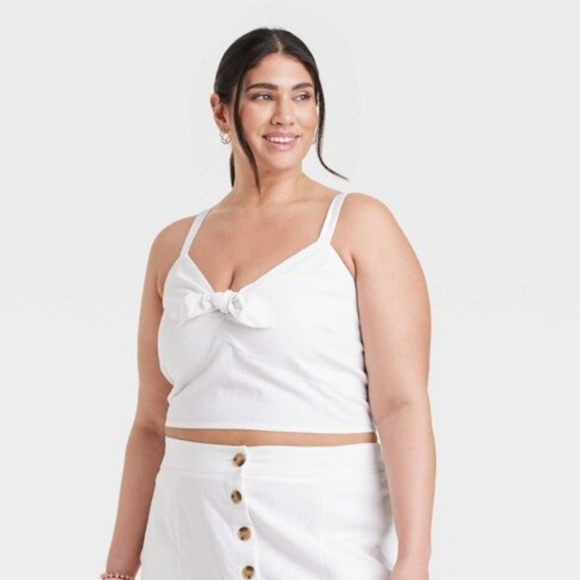 ✨️Bundle of 2 Womens Linen Cropped blouses✨️ - Picture 2 of 9